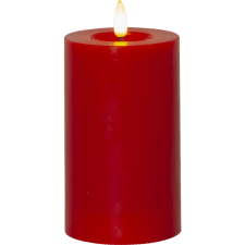 Blockljus LED Inne Flamme Röd 7,5x15cm