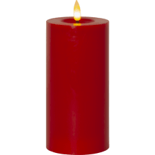 Blockljus LED Inne Flamme Röd 7,5x17,5cm