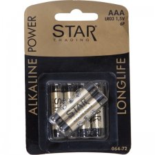 Batteri AAA 1,5v Power Alkaline 6-pack