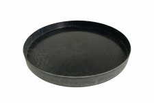 Bricka Rund Grå 22x2cm