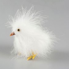 Kyckling Fluff Vit 8cm