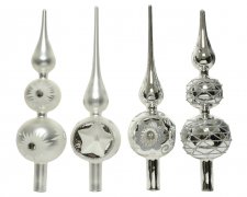 Julgranstopp 8x31cm Silver Mix