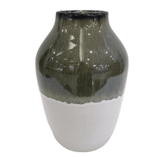 Vas Grågrön / Vit 17xH25cm