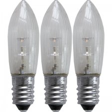 Glödlampa Adventsstake LED Klar E10 3-pack