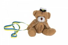 Nalle Examen Student Hängande Brun 18cm