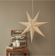 Pappersstjärna Cotton Beige 60x60x16cm