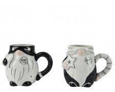 Mugg Svart/Vit 14,5x10,3x11,5cm