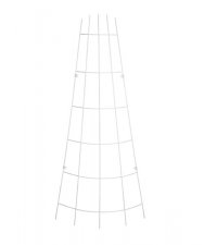 Trådspaljé Solfjäder Böjd Vit 30-75x150cm