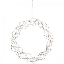 Krans Curly Silver 30cm LED