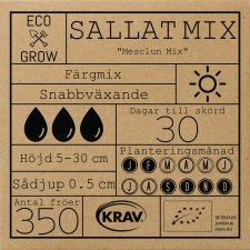 Sallat Mix, Mesclun Mix, Ekologisk