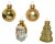 Julkula Mix 2-6cm Guld Mix 9-pack