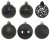 Julkula 6cm Mix Svart 37-pack