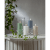 Blockljus LED Inne Flamme Stripe Vit 8x15cm
