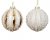 Julkula 3-pack 8cm Vit / Guld