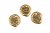 God Jul sigill Guld 4cm