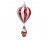 Luftballong med tomte 7x15cm Röd/vit