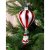 Luftballong med tomte 7x15cm Röd/vit