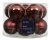 Julkula 6cm Vinrödbrun Mix 10-pack Maroon