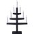 Ljusstake Trapp Svart 34x54x9cm