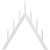 Ljusstake Arrow Vit 60x64,5x7cm