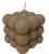 Ljus Bubblor Brun Sojavax 8x8x7,5cm