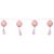 Ljusslinga Jolly Tassel Light Rosa 10st 135x14x6cm