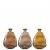 Minivas Giovanni Glas Brun Mix 8xH11cm