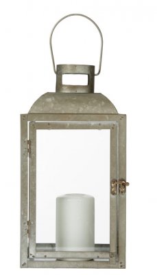 Lykta Polly Grå 15x29cm