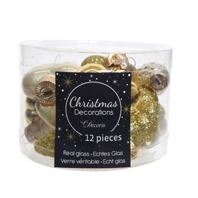 Julkulor Mini Mix Guld 12-pack