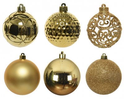 Julkula 6cm Mix Guld 37-pack