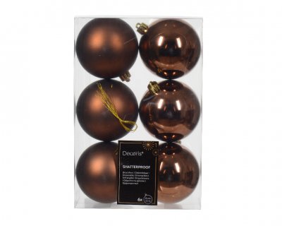 Julkula 8cm Mörkbrun 6-pack