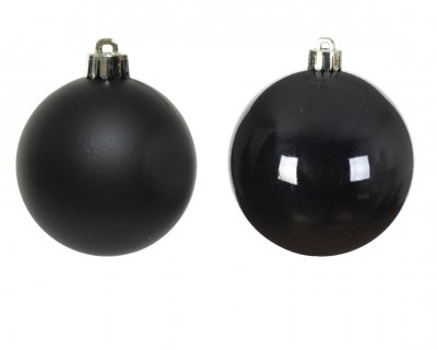Julkula 10cm Svart 4-pack
