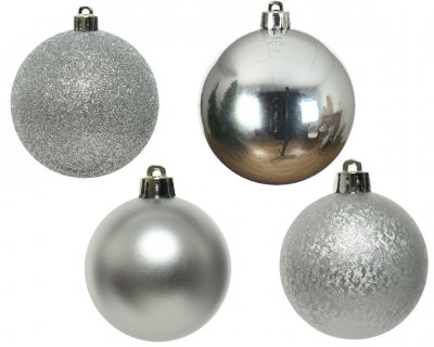 Julkula 6cm Silver Mix 30-pack