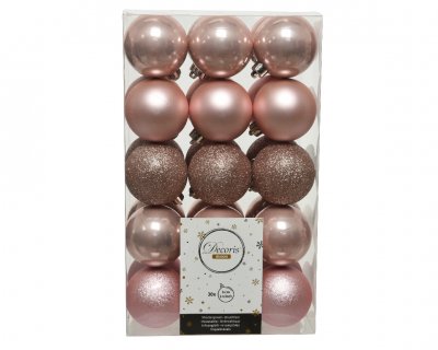 Julkula 6cm Ljusrosa Mix 30-pack