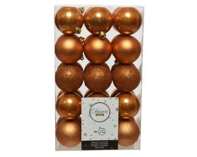 Julkula 6cm Orangebrun Mix 30-pack