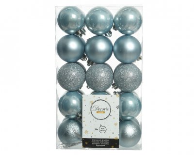 Julkula 6cm Dimblå Mix 30-pack