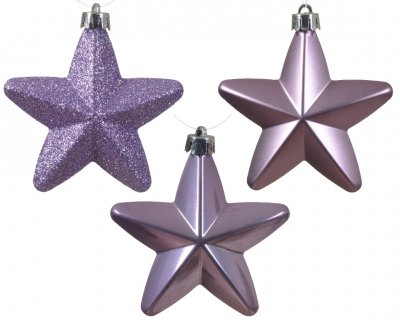 Stjärna 2x7,5cm Lila 6-pack