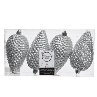 Julkula Kotte 12x7cm Silver 4-p