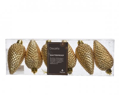 Julkula Kotte 4,5x8cm Guld 6-pack