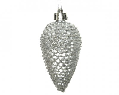 Julkula Kotte 4,5x8cm Silver 6-pack