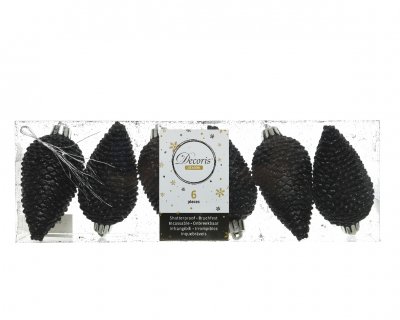 Julkula Kotte 4,5x8cm Svart 6-pack
