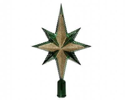 Toppstjärna 6,5x14,5x25,5cm Mörkgrön