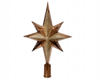 Toppstjärna 6,5x14,5x25,5cm Mörkbrun