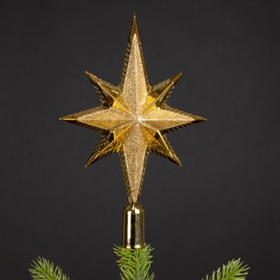 Toppstjärna 6,5x14,5x25,5cm Guld
