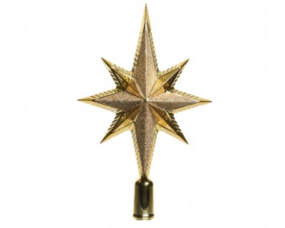 Toppstjärna 6,5x14,5x25,5cm Guld