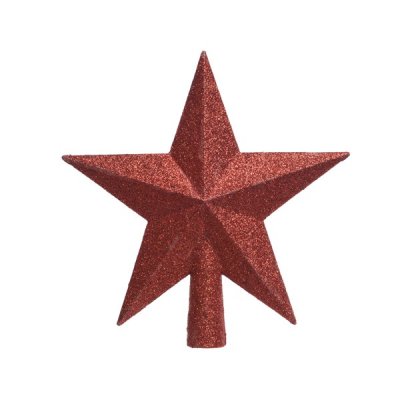 Toppstjärna 19cm Röd