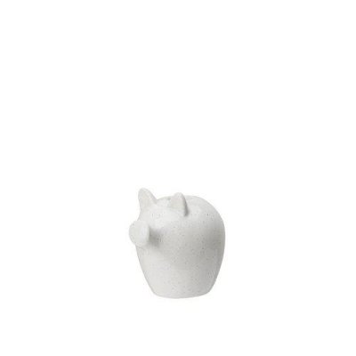 Ljusstake Gris Kim Vitmelerad 9x8x9cm