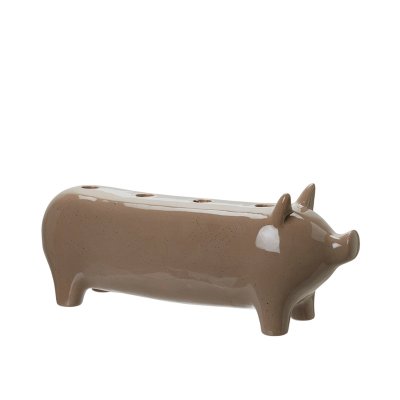 Ljusstake Gris Kim Brunmelerad 40x11x16cm