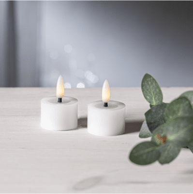 Värmeljus Flamme Vit 2-pack