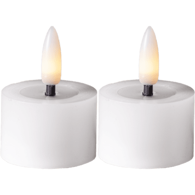 Värmeljus Flamme Vit 2-pack